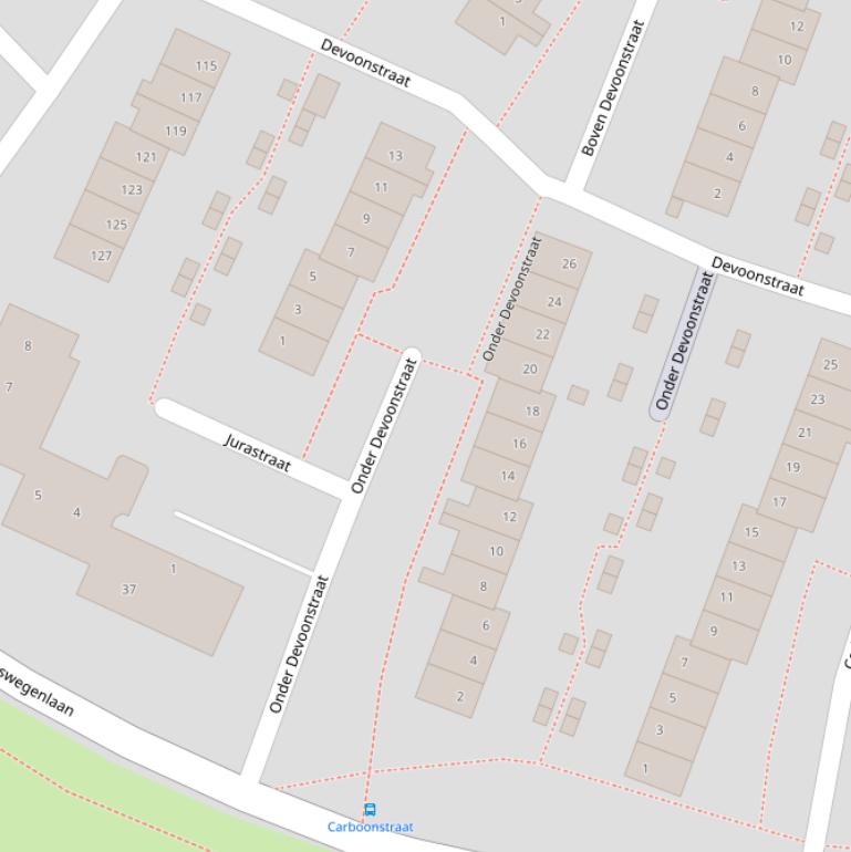 Kaart van de Onder Devoonstraat.