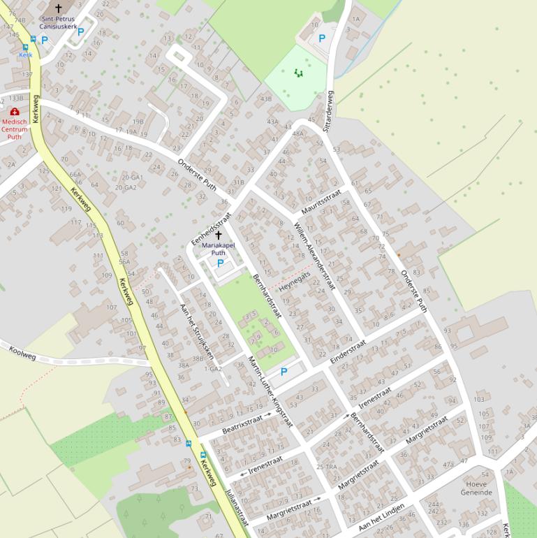 Kaart van  Onderste Puth.