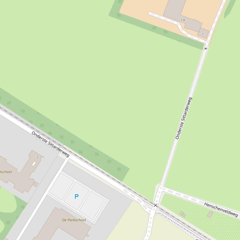 Kaart van de Onderste Sittarderweg.