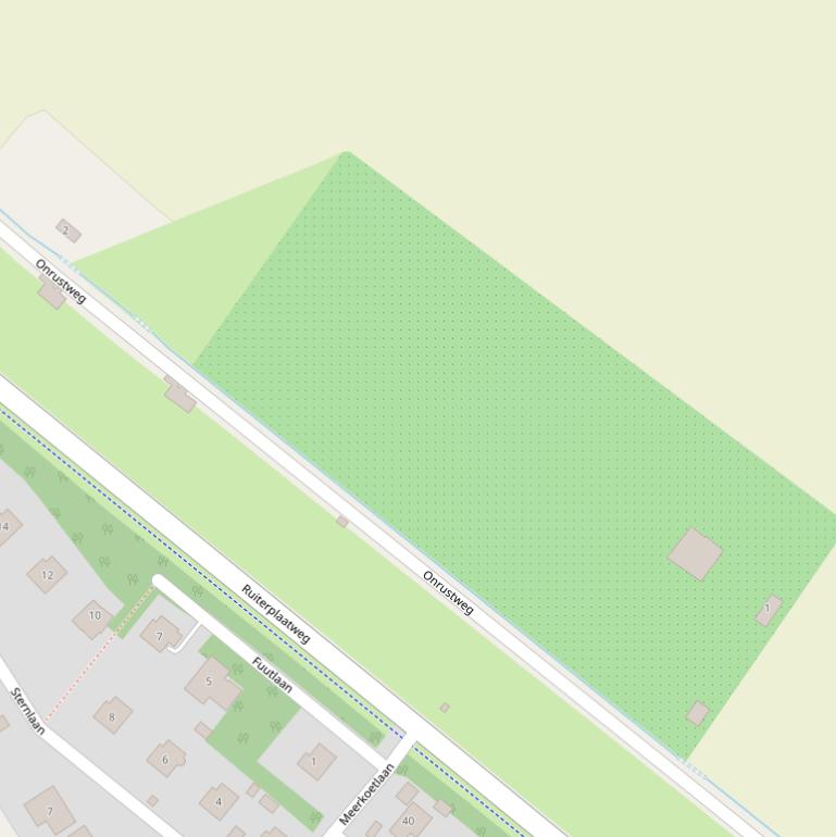 Kaart van de Onrustweg.