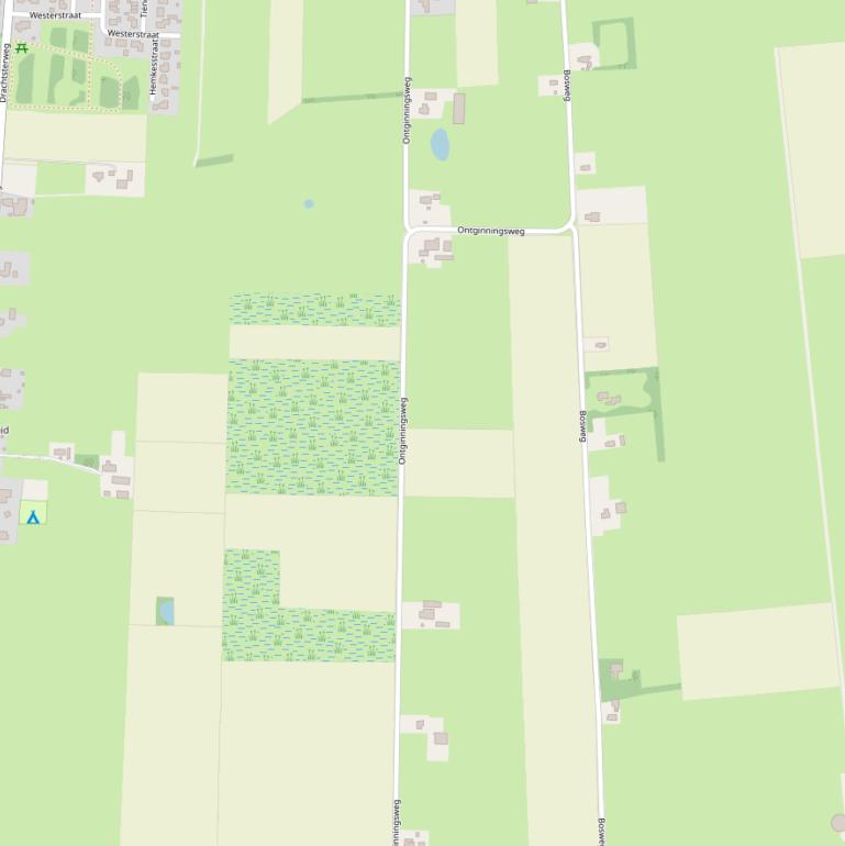 Kaart van de Ontginningsweg.