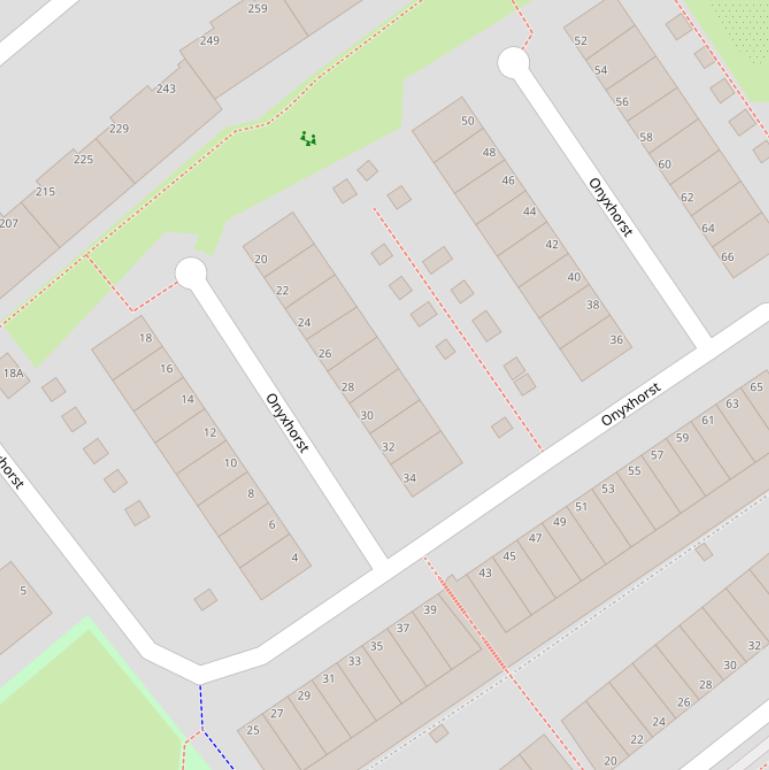 Kaart van  Onyxhorst.