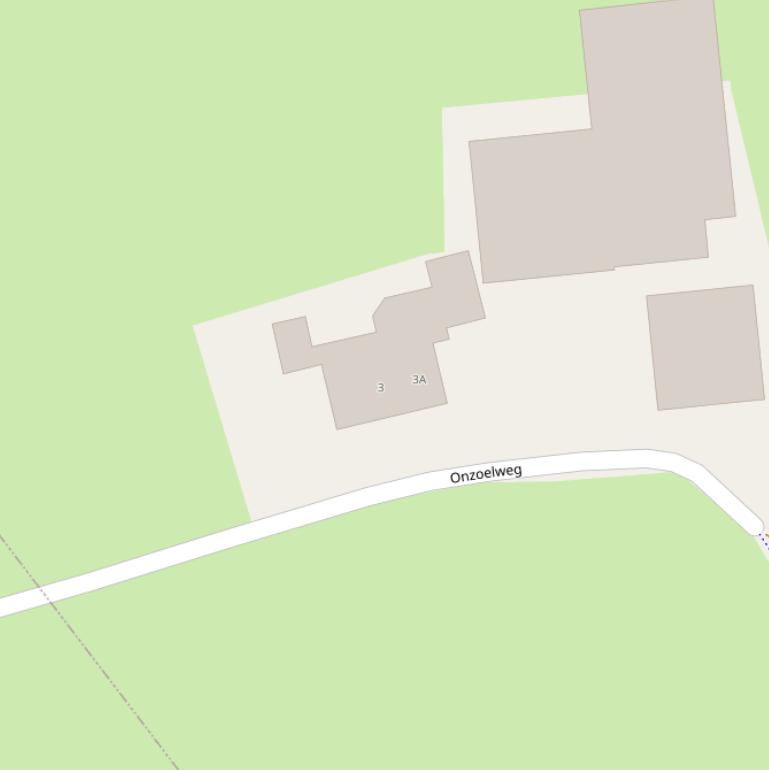 Kaart van de Onzoelweg.