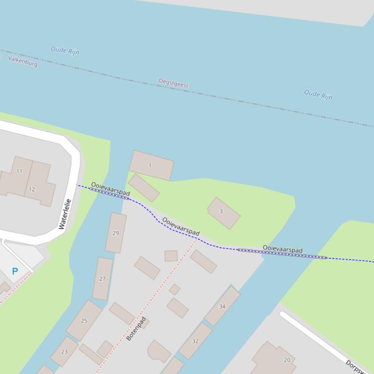 Kaart van het Ooievaarspad.