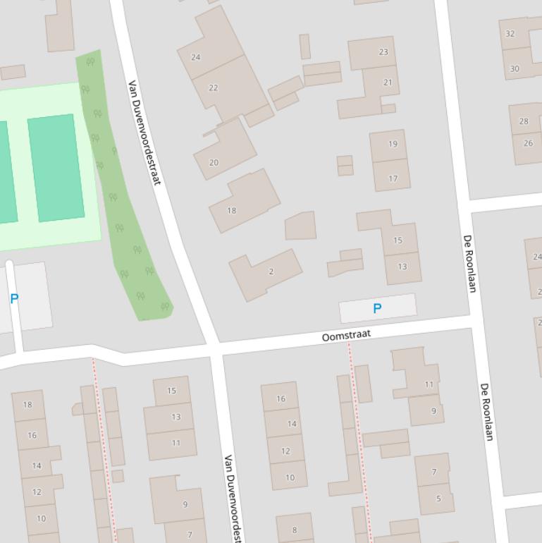 Kaart van de Oomstraat.