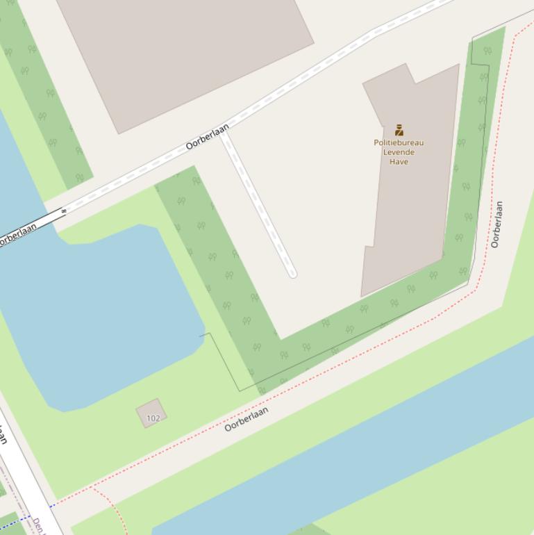 Kaart van de Oorberlaan.