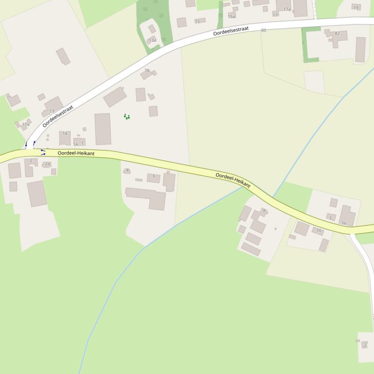 Kaart van  Oordeel-Heikant.
