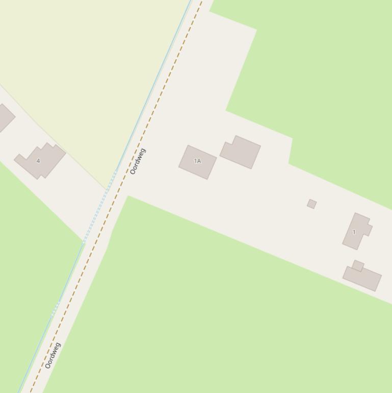 Kaart van de Oordweg.