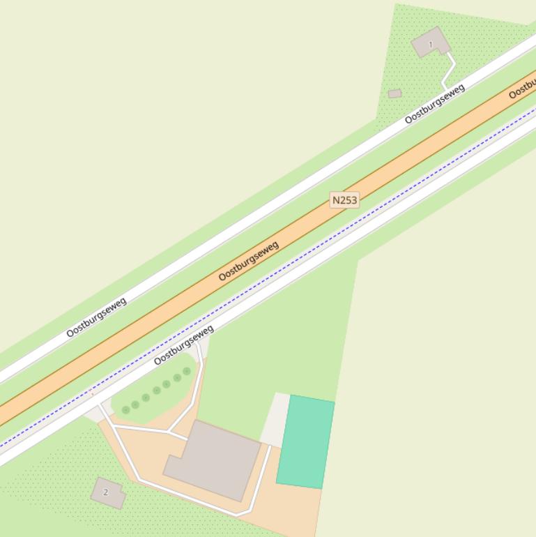 Kaart van de Oostburgseweg.