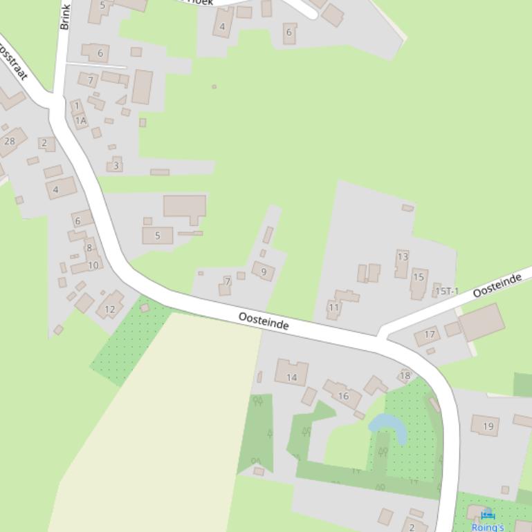 Kaart van  Oosteinde.