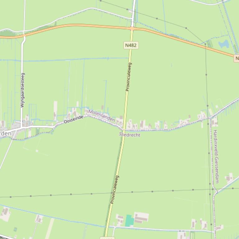 Kaart van  Oosteinde.