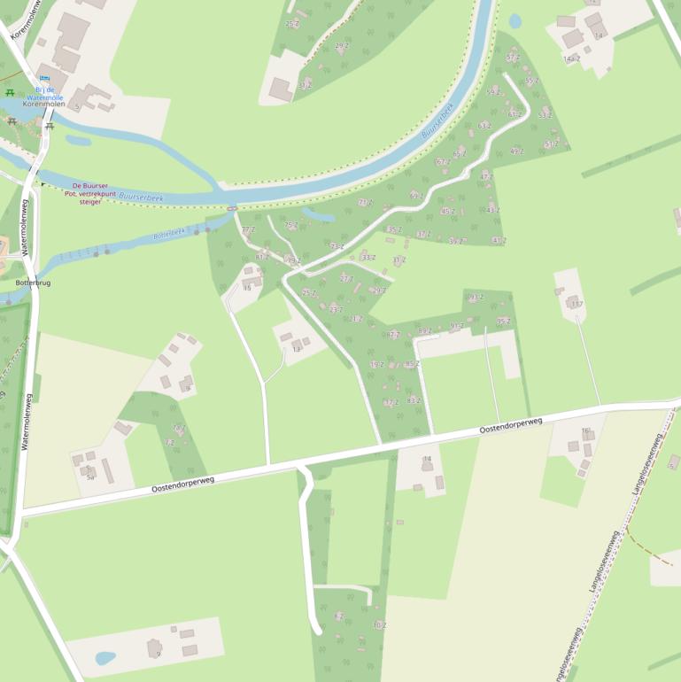 Kaart van de Oostendorperweg.