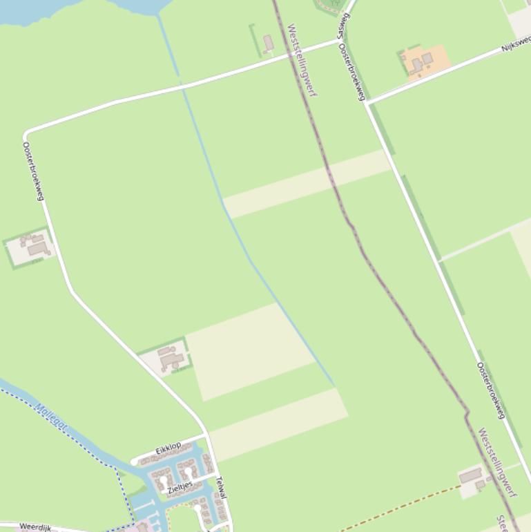 Kaart van de Oosterbroekweg.