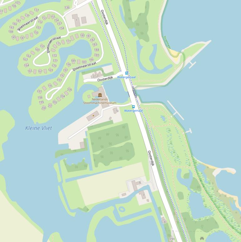 Kaart van de Oosterdijk.