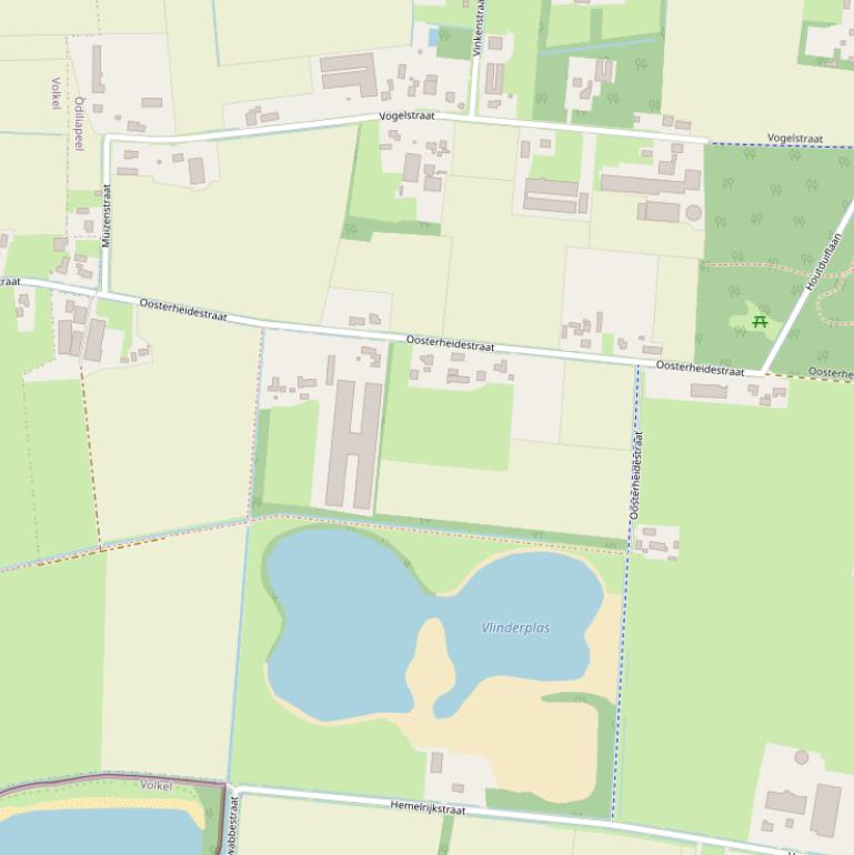 Kaart van de Oosterheidestraat.