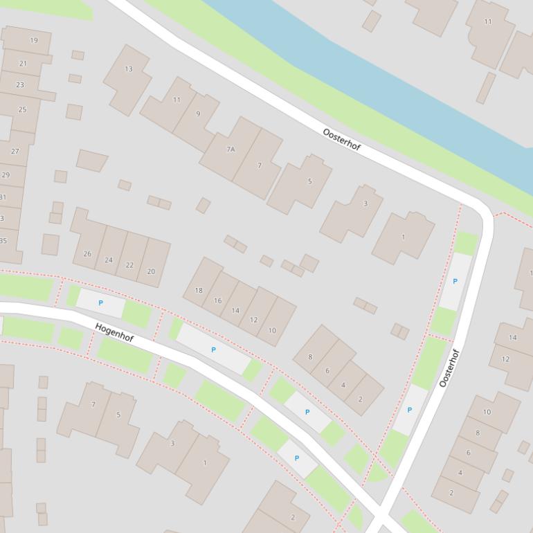 Kaart van de Oosterhof.