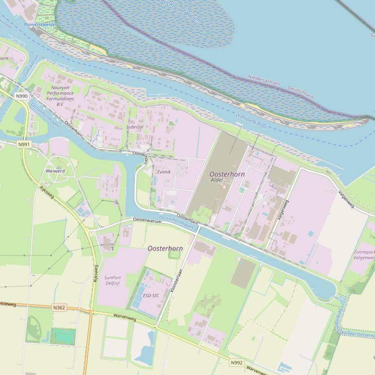 Kaart van  Oosterhorn.