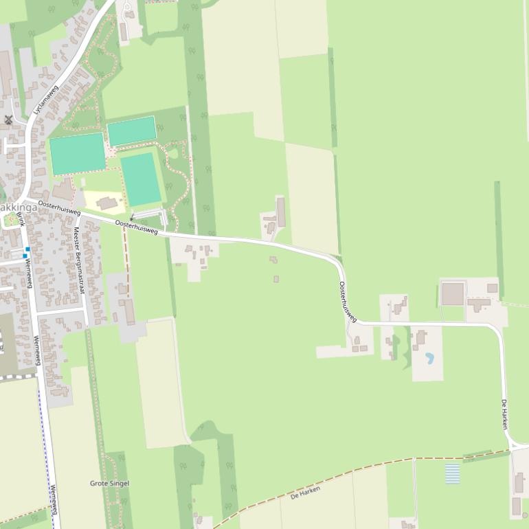 Kaart van de Oosterhuisweg.