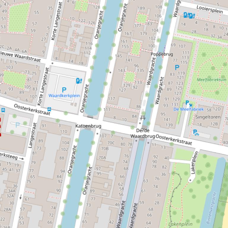 Kaart van de Oosterkerkstraat.