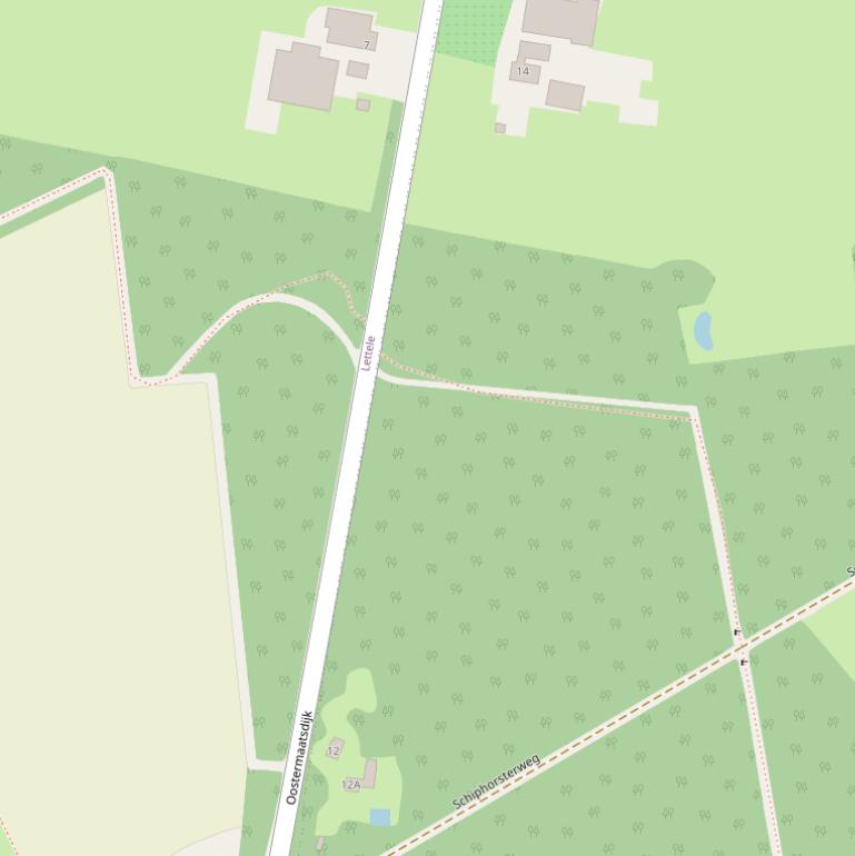 Kaart van de Oostermaatsdijk.