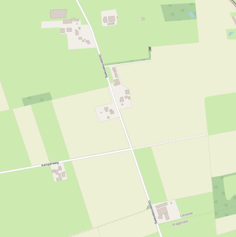 Kaart van de Oostermeenweg.