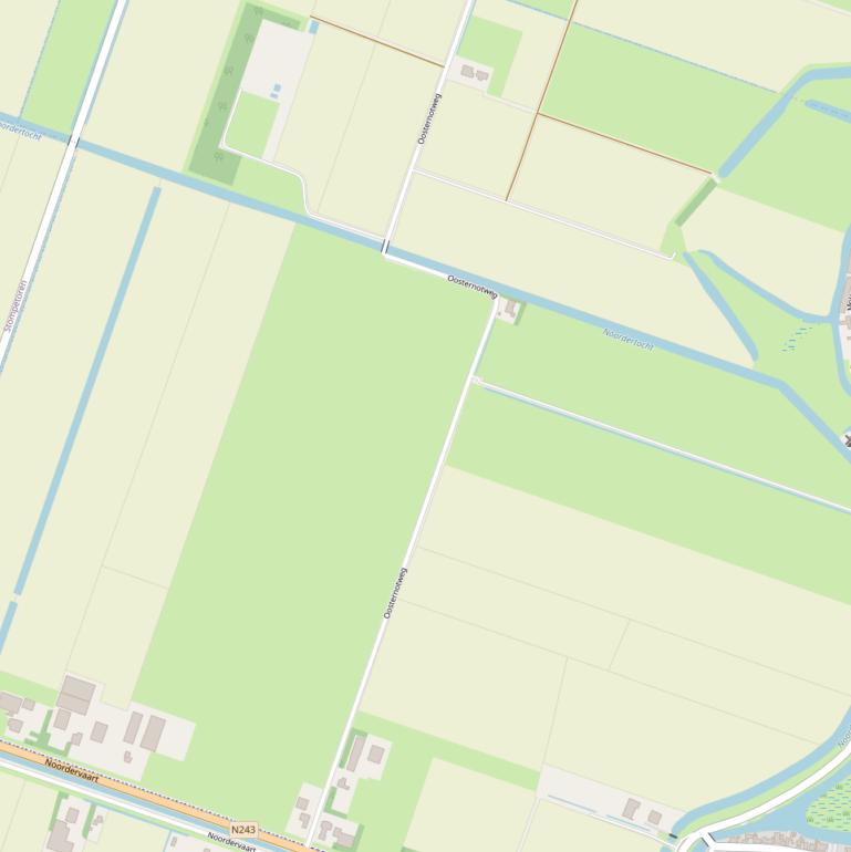 Kaart van de Oosternotweg.