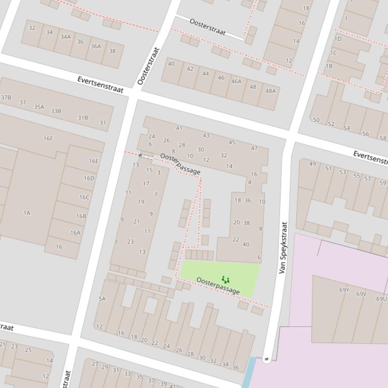 Kaart van  Oosterpassage.