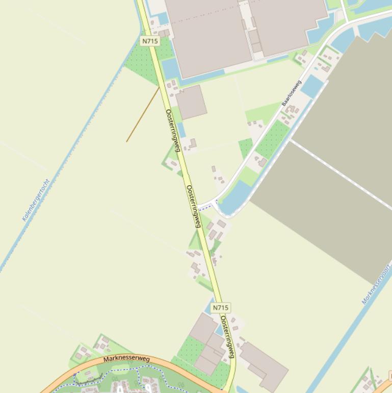 Kaart van de Oosterringweg.