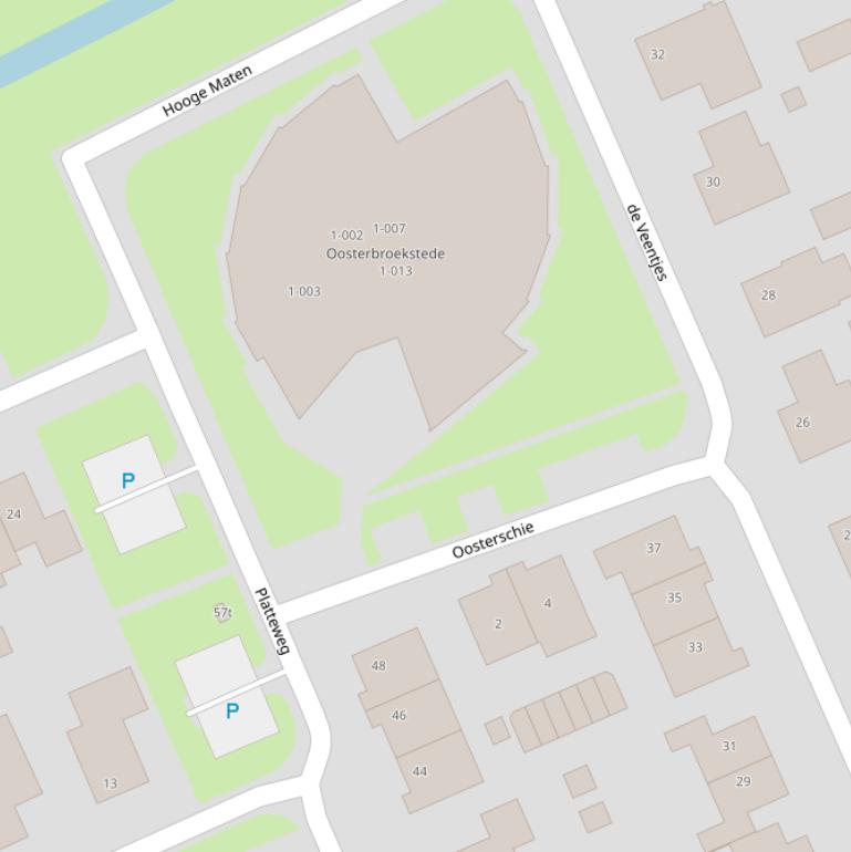 Kaart van  Oosterschie.