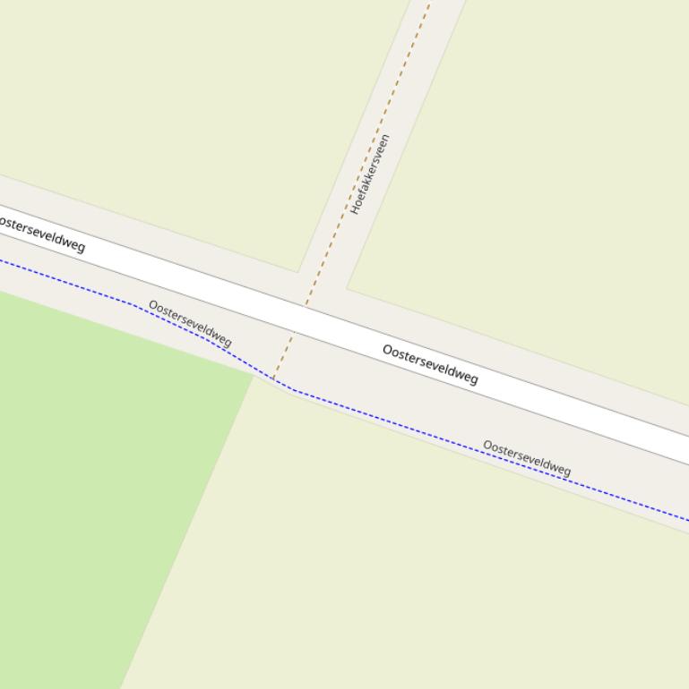 Kaart van de Oosterseveldweg.