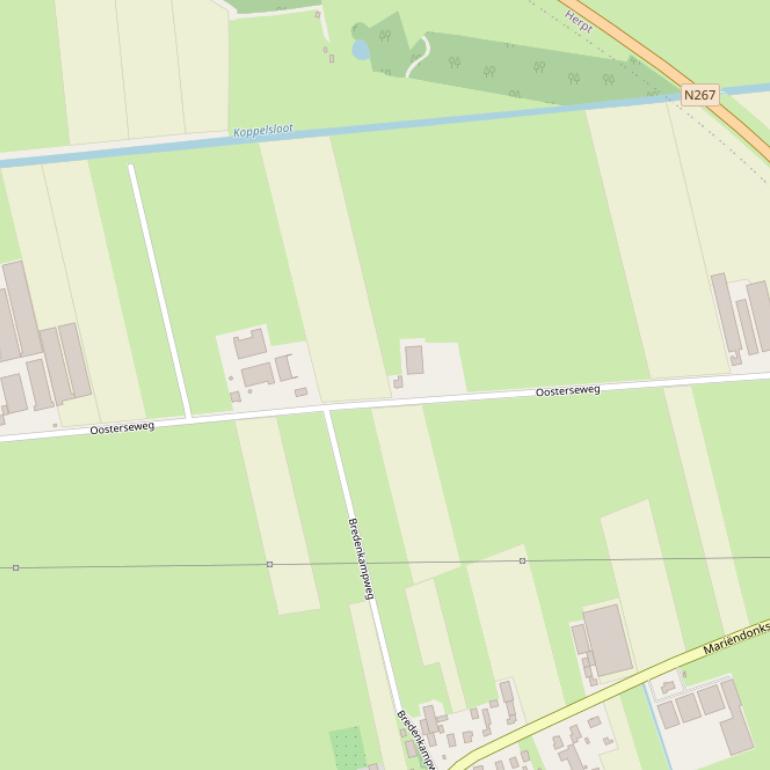 Kaart van de Oosterseweg.