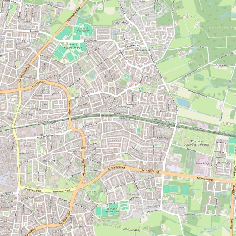 Kaart van de Oosterstraat.