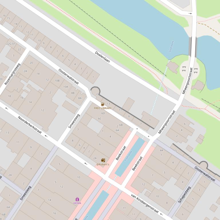 Kaart van de Oosterwalstraat.