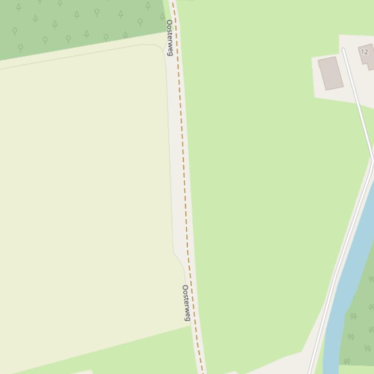 Kaart van de Oosterweg.