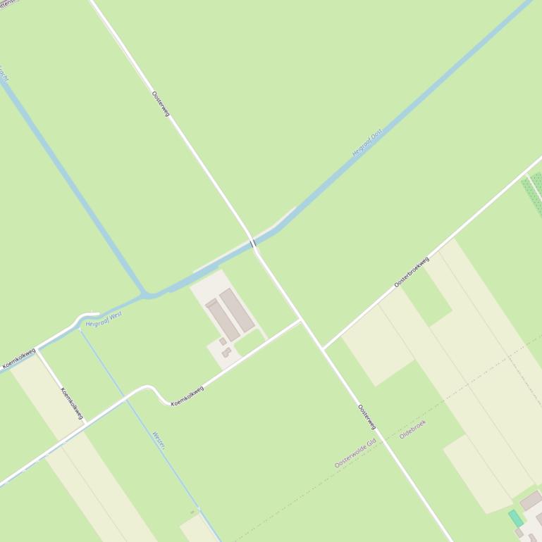 Kaart van de Oosterweg.