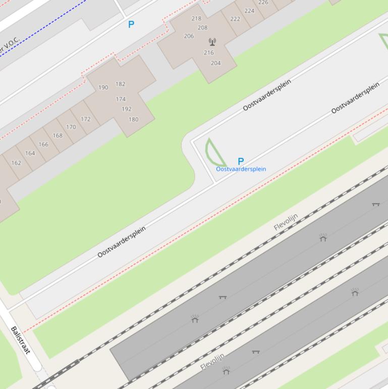 Kaart van het Oostvaardersplein.