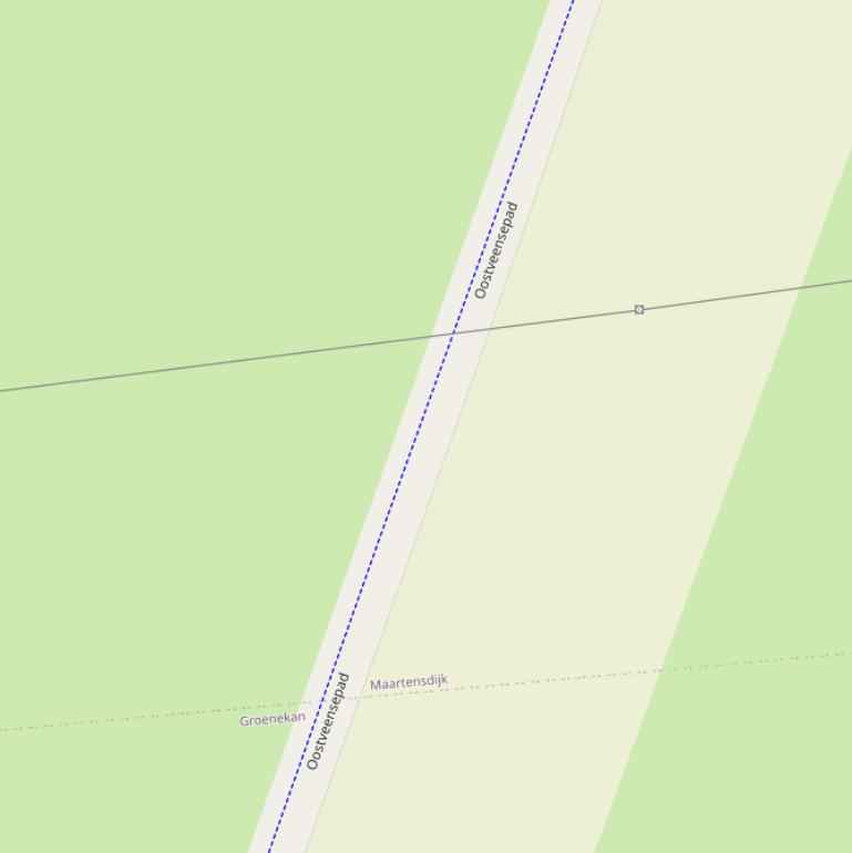 Kaart van het Oostveensepad.