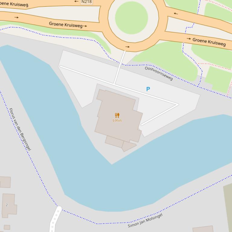 Kaart van de Oostvoornseweg.