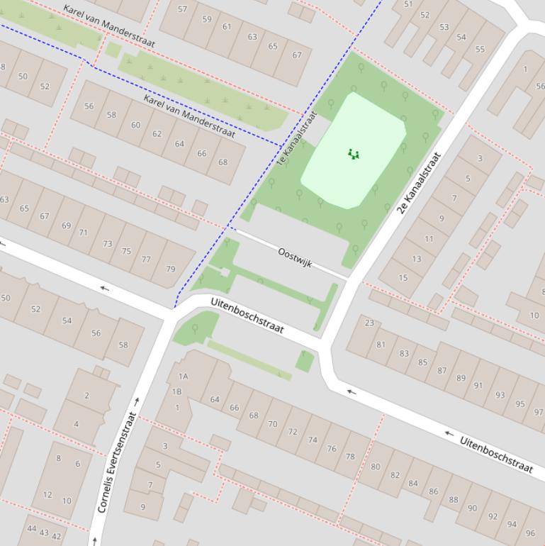 Kaart van  Oostwijk.