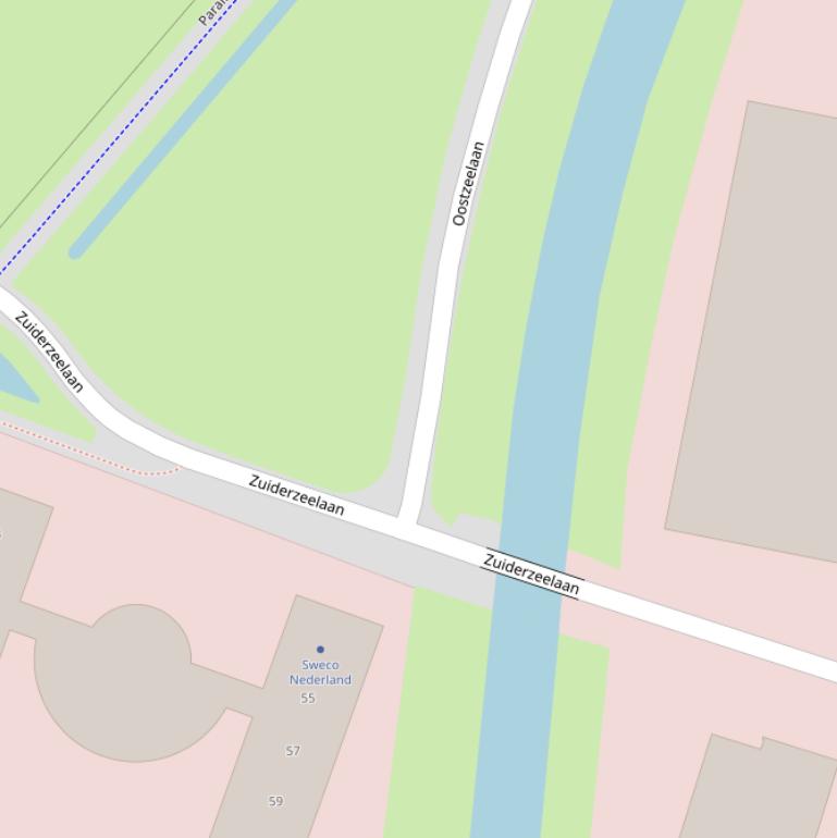 Kaart van de Oostzeelaan.