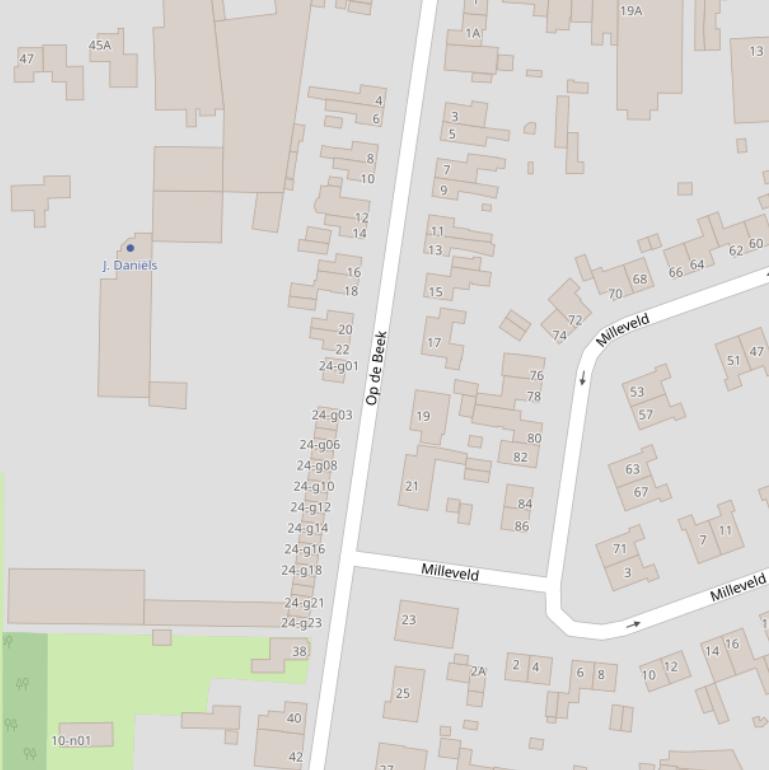 Kaart van  Op de Beek.