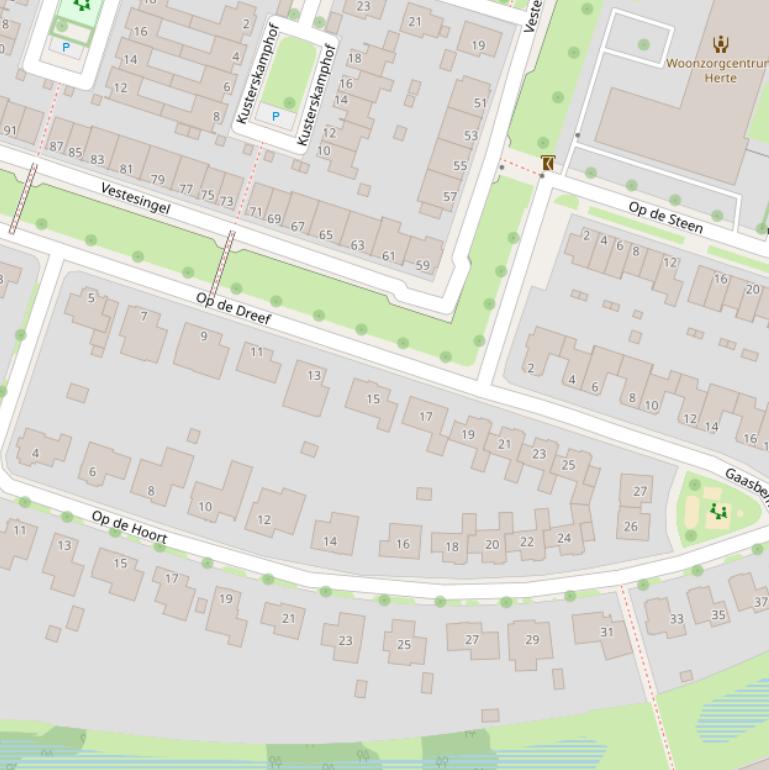 Kaart van  Op de Dreef.