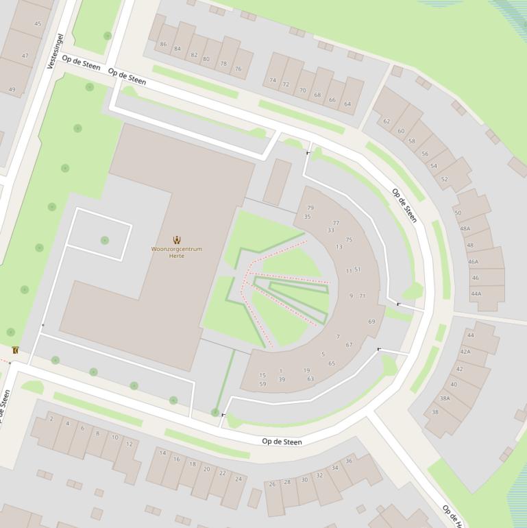 Kaart van  Op de Steen.