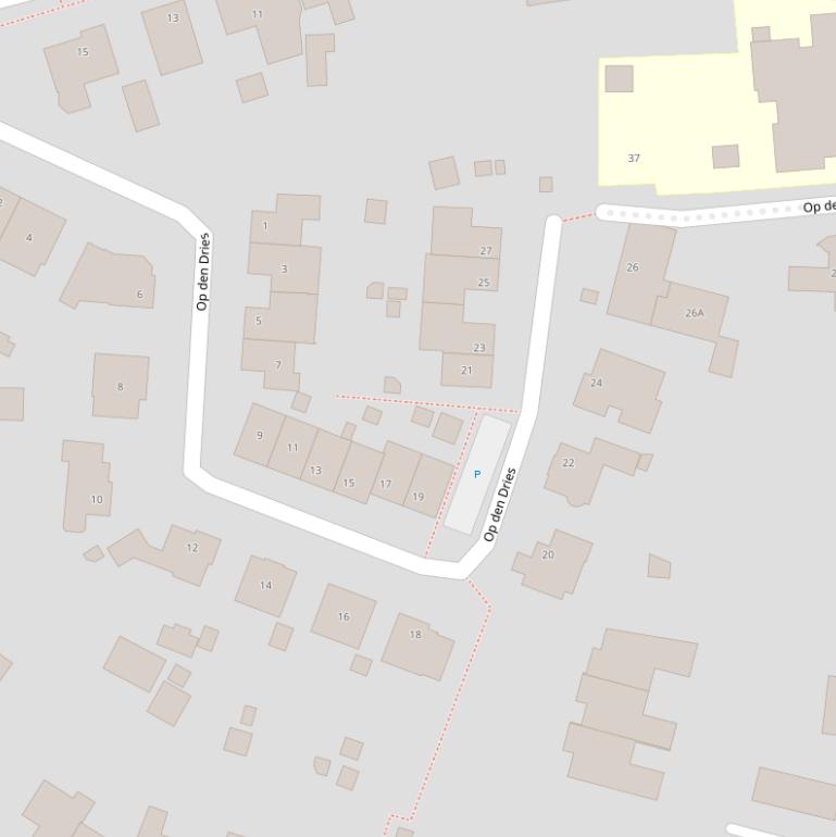 Kaart van  Op den Dries.