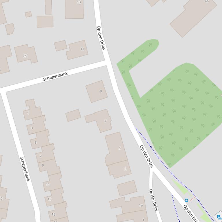 Kaart van  Op den Dries.