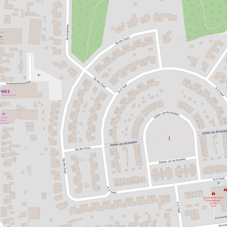 Kaart van  op den Duyn.