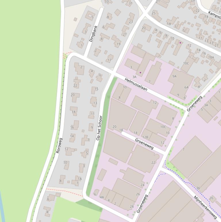 Kaart van  Op het Schoor.