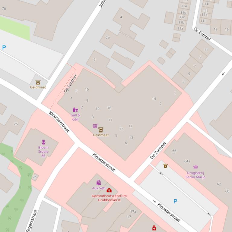 Kaart van  Op Santfort.