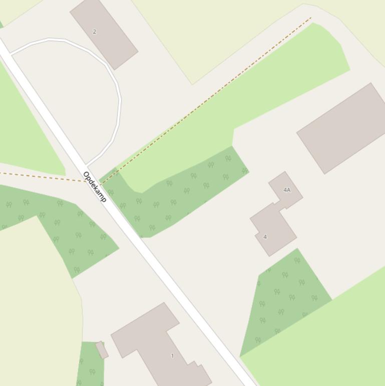 Kaart van  Opdekamp.