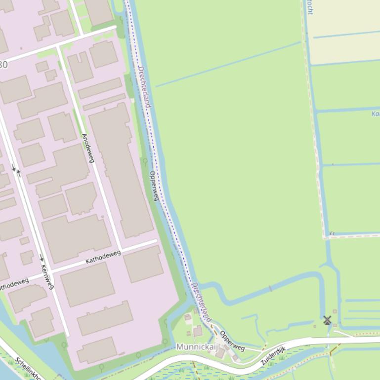 Kaart van de Opperweg.